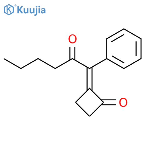 Cyclobutanone, 2-(2-oxo-1-phenylhexylidene)-, (2Z)- structure