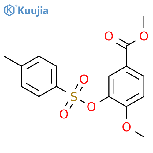 BENZOIC ACID, 4-METHOXY-3-[[(4-METHYLPHENYL)SULFONYL]OXY]-, METHYL ESTER structure