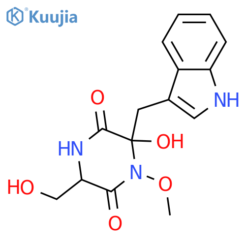 Cyclo(seryltryptophyl); (3S,6S)-form, 6ξ-Hydroxy, N1-methoxy structure