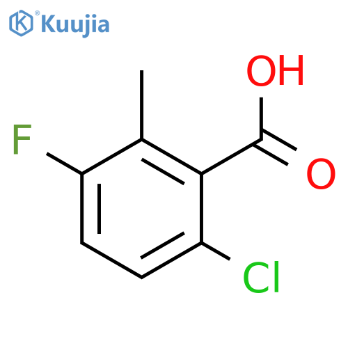 6-chloro-3-fluoro-2-methylbenzoic acid structure