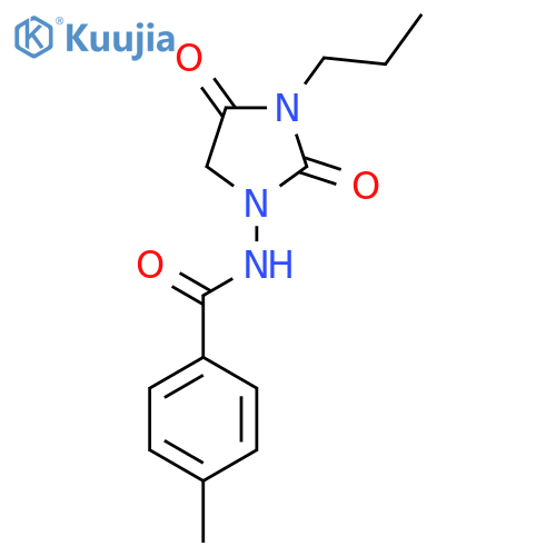 Benzamide, N-(2,4-dioxo-3-propyl-1-imidazolidinyl)-4-methyl- structure