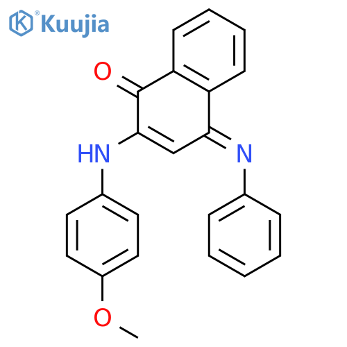 1(4H)-Naphthalenone, 2-[(4-methoxyphenyl)amino]-4-(phenylimino)- structure
