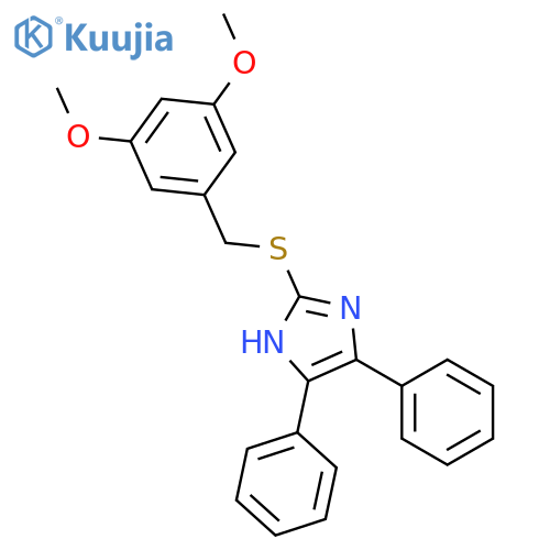 1H-IMIDAZOLE, 2-[[(3,5-DIMETHOXYPHENYL)METHYL]THIO]-4,5-DIPHENYL- structure