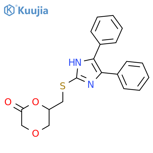 1,4-Dioxan-2-one, 6-[[(4,5-diphenyl-1H-imidazol-2-yl)thio]methyl]-, (±)- structure