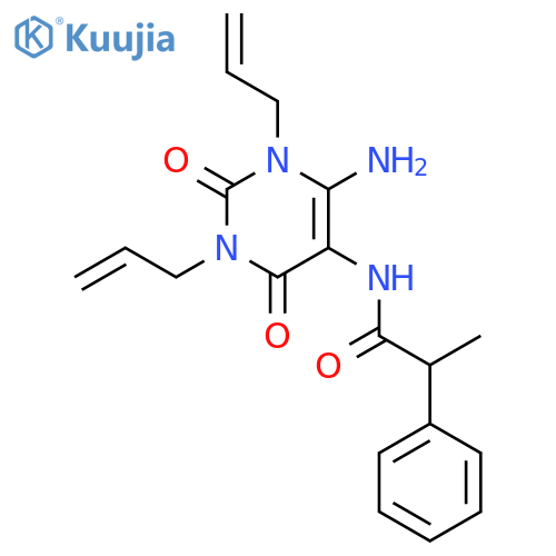 Benzeneacetamide, N-(6-amino-1,2,3,4-tetrahydro-2,4-dioxo-1,3-di-2-propenyl-5-pyrimidinyl)--alpha--methyl- (9CI) structure