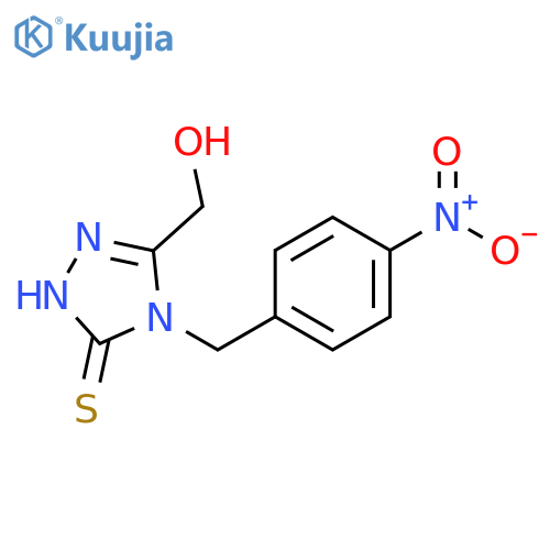 3H-1,2,4-Triazole-3-thione, 2,4-dihydro-5-(hydroxymethyl)-4-[(4-nitrophenyl)methyl]- structure