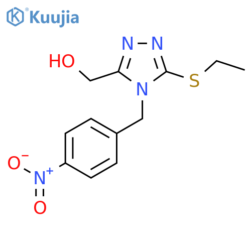 4H-1,2,4-Triazole-3-methanol, 5-(ethylthio)-4-[(4-nitrophenyl)methyl]- structure