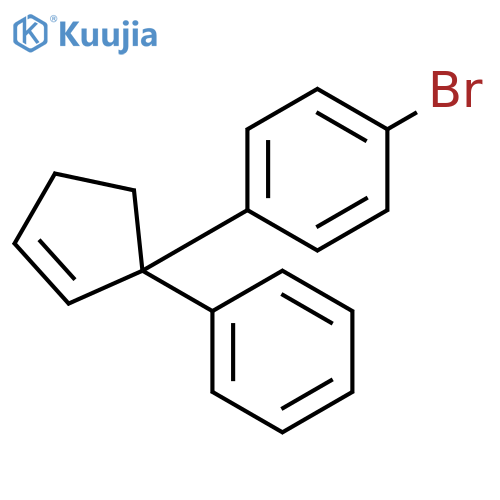 Benzene, 1-bromo-4-(1-phenyl-2-cyclopenten-1-yl)-, (±)- structure