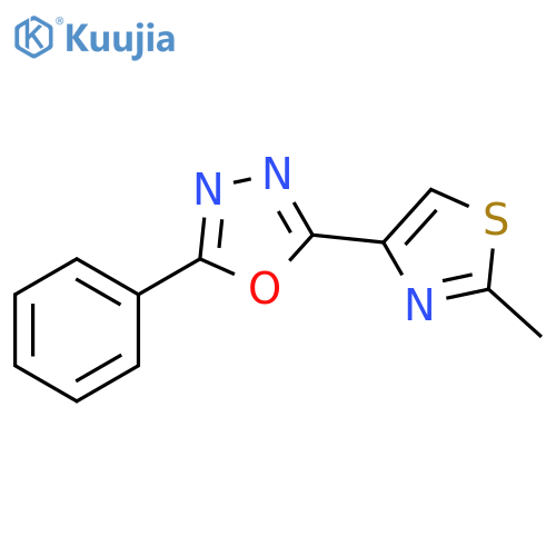 1,3,4-Oxadiazole, 2-(2-methyl-4-thiazolyl)-5-phenyl- structure