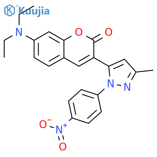 2H-1-Benzopyran-2-one,7-(diethylamino)-3-[3-methyl-1-(4-nitrophenyl)-1H-pyrazol-5-yl]- structure