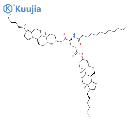 L-Glutamic acid, N-(1-oxododecyl)-, bis[(3b,5a)-cholestan-3-yl] ester structure