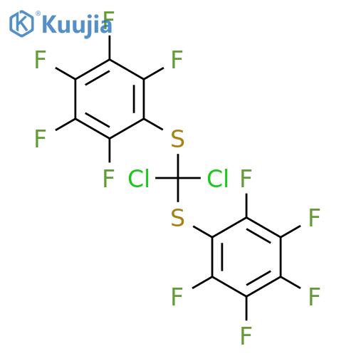 Benzene, 1,1'-[(dichloromethylene)bis(thio)]bis[2,3,4,5,6-pentafluoro- structure
