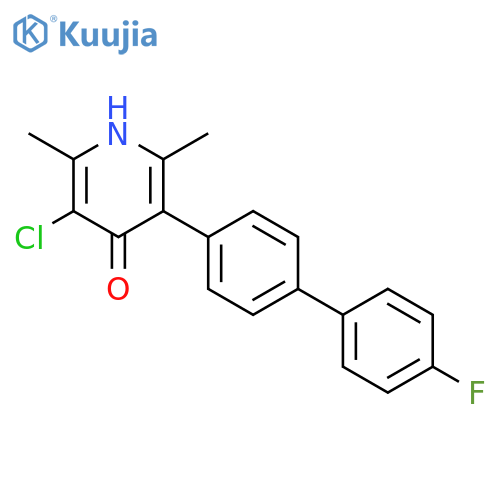 4(1H)-Pyridinone, 3-chloro-5-(4'-fluoro[1,1'-biphenyl]-4-yl)-2,6-dimethyl- structure
