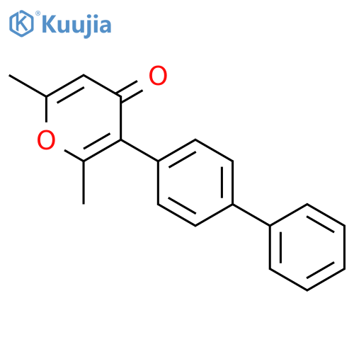 4H-Pyran-4-one, 3-[1,1'-biphenyl]-4-yl-2,6-dimethyl- structure