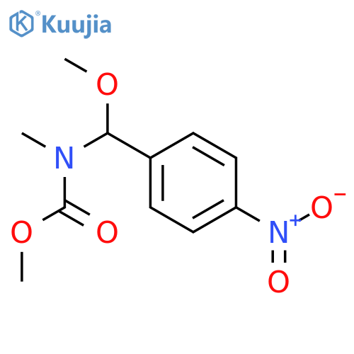 Carbamic acid, [methoxy(4-nitrophenyl)methyl]methyl-, methyl ester structure
