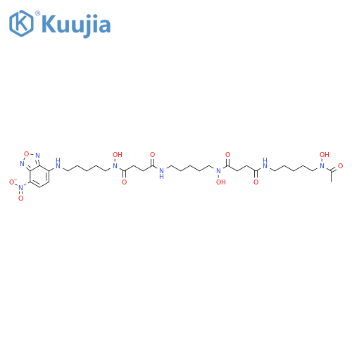 Butanediamide,N'-[5-[[4-[[5-(acetylhydroxyamino)pentyl]amino]-1,4-dioxobutyl]hydroxyamino]pentyl]-N-hydroxy-N-[5-[(7-nitro-2,1,3-benzoxadiazol-4-yl)amino]pentyl]-(9CI) structure