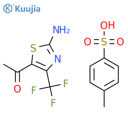 1-(2-Amino-4-(trifluoromethyl)thiazol-5-yl)ethanone 4-methylbenzenesulfonate structure