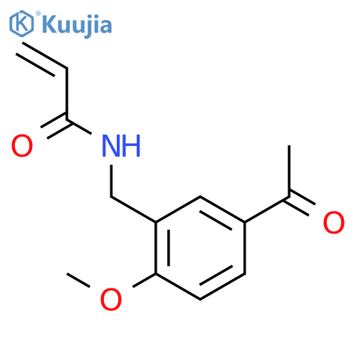 2-Propenamide, N-[(5-acetyl-2-methoxyphenyl)methyl]- structure