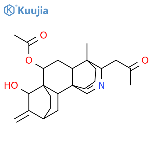 2-Propanone, 1-[(3S,4R,4aR,6R,6aS,7S,9S,10aS,10bS)-6-(acetyloxy)-4,4a,5,6,8,9,10,10a-octahydro-7-hydroxy-4-methyl-8-methylene-3H,7H-6a,9-ethano-4,10b-propanobenz[h]isoquinolin-3-yl]- (9CI) structure