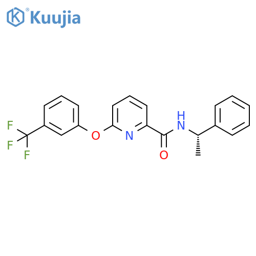 2-Pyridinecarboxamide,N-(1-phenylethyl)-6-[3-(trifluoromethyl)phenoxy]-, (S)- structure