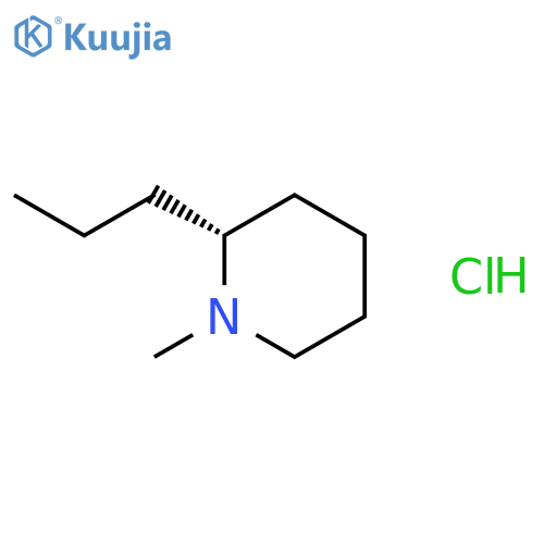 Piperidine, 1-methyl-2-propyl-, hydrochloride, (R)- structure