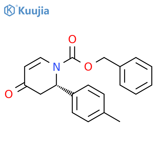 1(2H)-Pyridinecarboxylic acid, 3,4-dihydro-2-(4-methylphenyl)-4-oxo-,phenylmethyl ester, (S)- structure