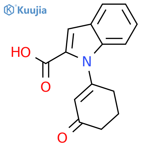 1-(3-Oxocyclohex-1-en-1-yl)-1H-indole-2-carboxylic acid structure