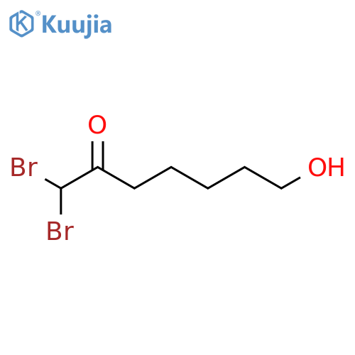 2-Heptanone, 1,1-dibromo-7-hydroxy- structure