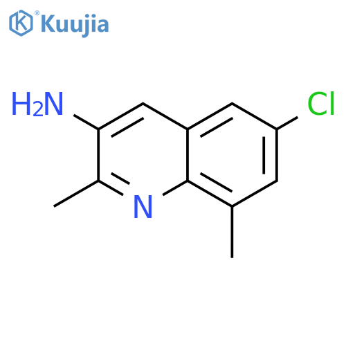 6-Chloro-2,8-dimethylquinolin-3-amine structure