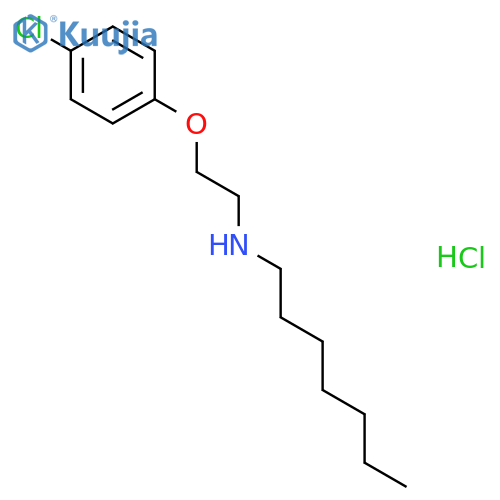 1-Heptanamine, N-[2-(4-chlorophenoxy)ethyl]-, hydrochloride structure