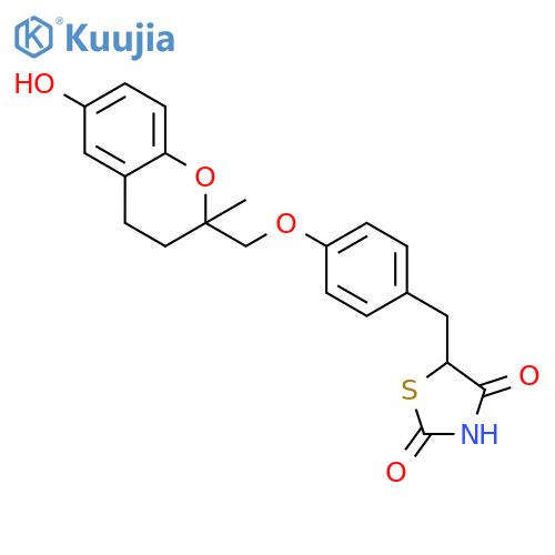 5-{4-[(6-hydroxy-2-methyl-3,4-dihydro-2H-chromen-2-yl)methoxy]benzyl}-1,3-thiazolidine-2,4-dione structure