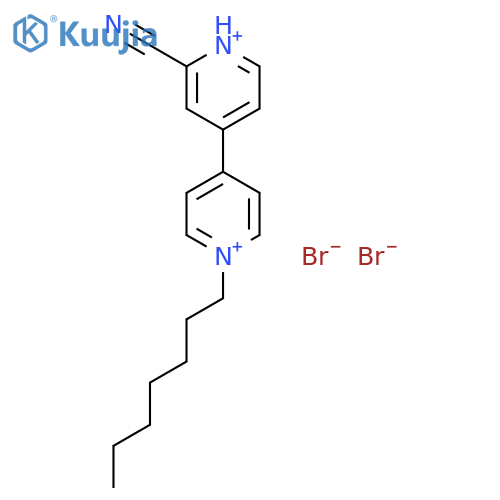 4,4'-Bipyridinium, 2'-cyano-1-heptyl-, bromide structure