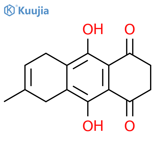 1,4-Anthracenedione, 2,3,5,8-tetrahydro-9,10-dihydroxy-6-methyl- structure