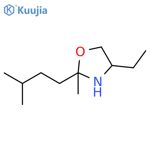 4-Ethyl-2-methyl-2-(3-methylbutyl)oxazolidine structure
