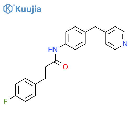 3-(4-Fluorophenyl)-N-(4-(pyridin-4-ylmethyl)phenyl)propanamide structure