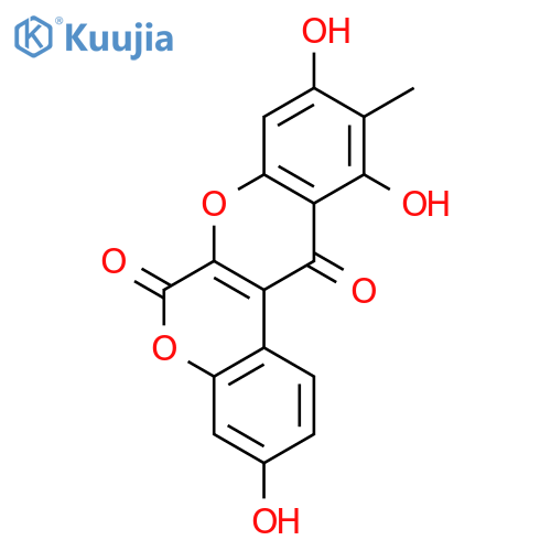 3,9,11-trihydroxy-10-methyl[1]benzopyrano[3,4-b][1]benzopyran-6,12-dione structure