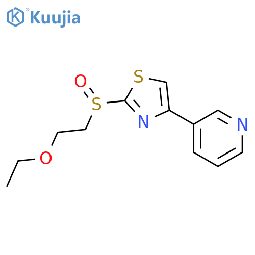Pyridine, 3-[2-[(2-ethoxyethyl)sulfinyl]-4-thiazolyl]- structure