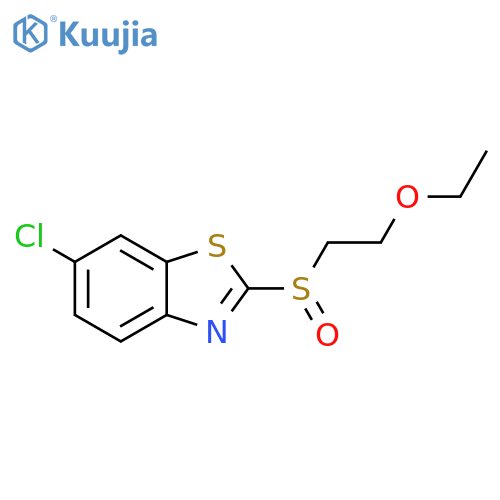 Benzothiazole, 6-chloro-2-[(2-ethoxyethyl)sulfinyl]- structure
