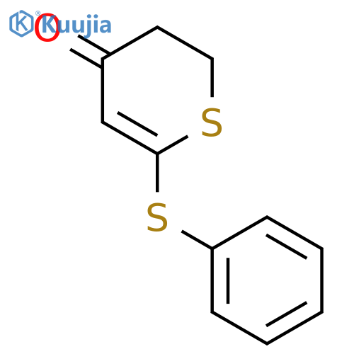4H-Thiopyran-4-one, 2,3-dihydro-6-(phenylthio)- structure