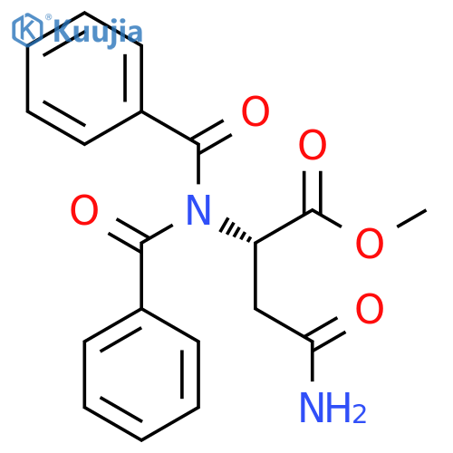 L-Asparagine, N,N2-dibenzoyl-, methyl ester structure