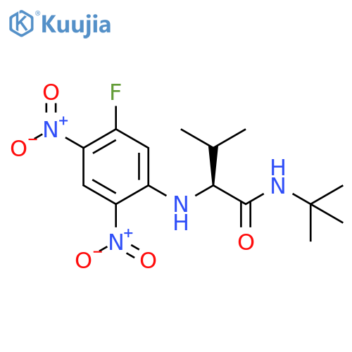 Butanamide,N-(1,1-dimethylethyl)-2-[(5-fluoro-2,4-dinitrophenyl)amino]-3-methyl-,(S)- structure