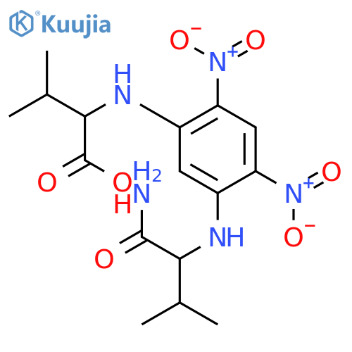 L-Valine,N-[5-[[1-(aminocarbonyl)-2-methylpropyl]amino]-2,4-dinitrophenyl]-, (S)- structure
