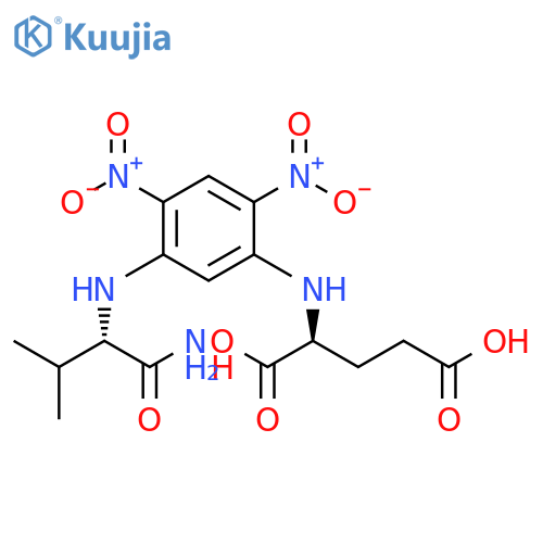 L-Glutamic acid,N-[5-[[1-(aminocarbonyl)-2-methylpropyl]amino]-2,4-dinitrophenyl]-, (S)- structure