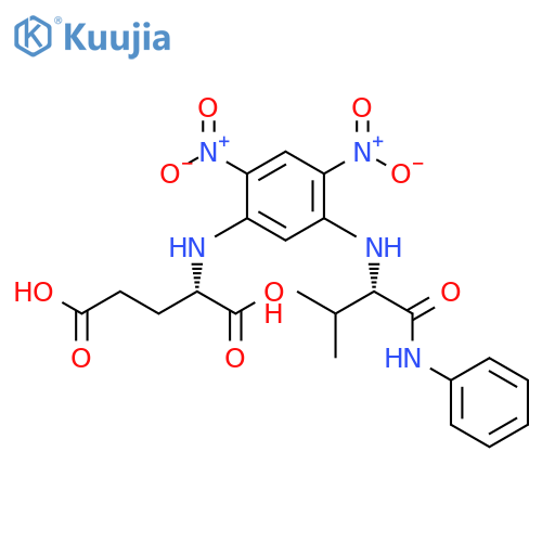 L-Glutamic acid, N-[5-[[2-methyl-1-[(phenylamino)carbonyl]propyl]amino]-2,4-dinitrophenyl]-, (S)- (9CI) structure