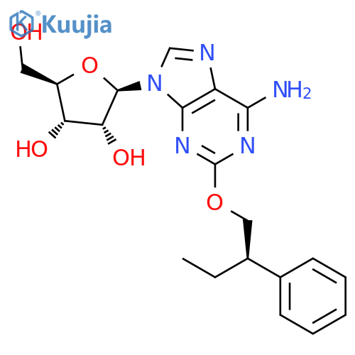 Adenosine, 2-[(2R)-2-phenylbutoxy]- structure