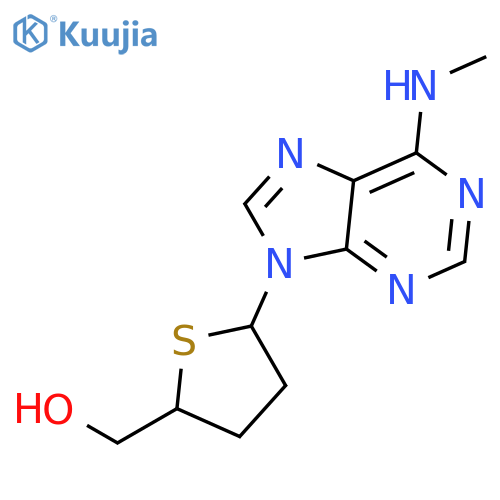 [(2s,5r)-5-[6-(methylamino)purin-9-yl]thiolan-2-yl]methanol structure