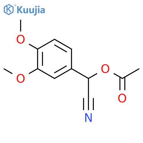 alpha-Acetoxy-(3,4-dimethoxyphenyl)acetonitrile structure