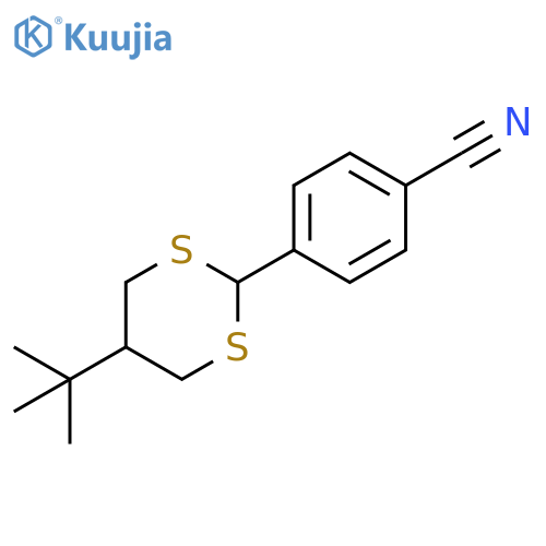 Benzonitrile, 4-[5-(1,1-dimethylethyl)-1,3-dithian-2-yl]- structure