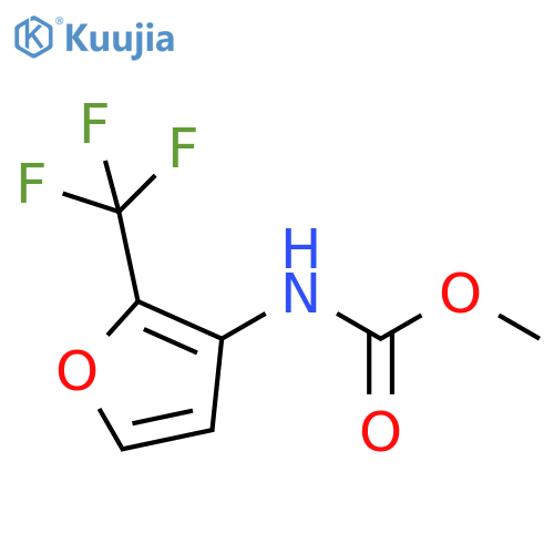 (2-Trifluoromethyl-furan-3-yl)-carbamic acid methyl ester structure