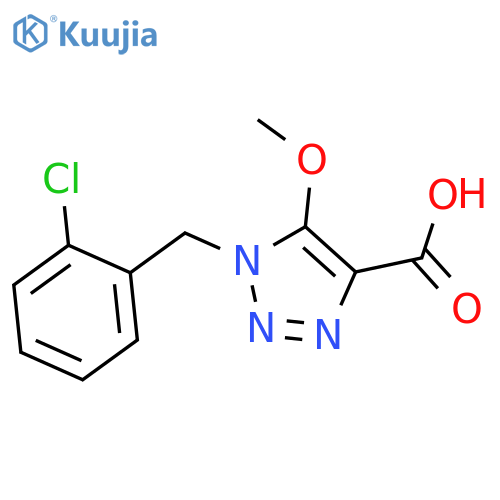 1-[(2-chlorophenyl)methyl]-5-methoxy-triazole-4-carboxylic acid structure